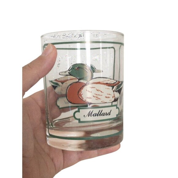Vintage Georges Briard Mallard Duck Whiskey Drinking Glass With Gold Accents - 1 - Picture 2 of 6